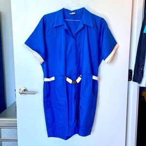 Vintage 1970’s Bill Perry Zip Front Short Sleeve Jumpsuit. Mens Size L